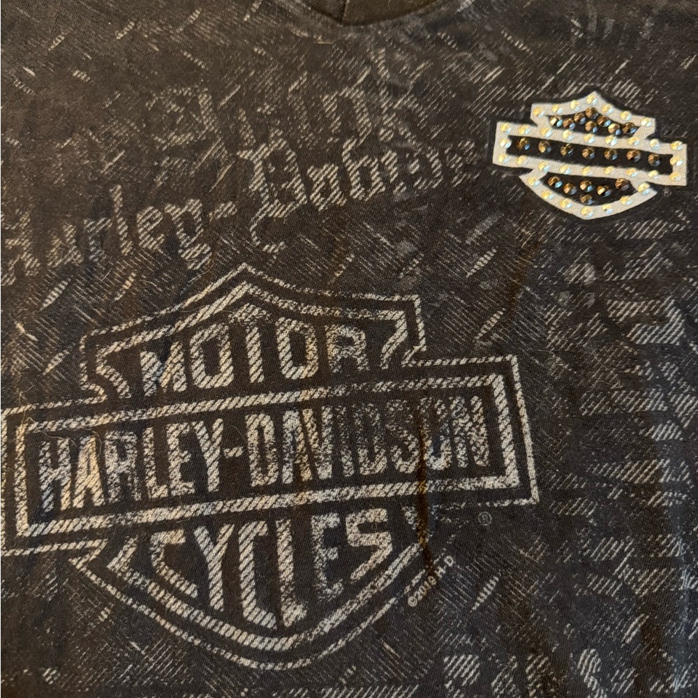 Harley-Davidson Charcoal V-Neck Tee - Picture 2 of 9